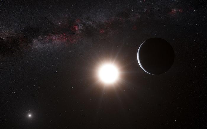 Artist's impression of the planet around Alpha Centauri B